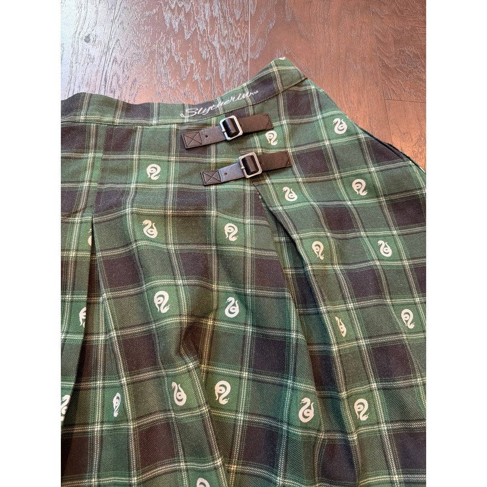 Harry Potter Slytherin Plaid Pleated Skirt - Picture 2 of 3